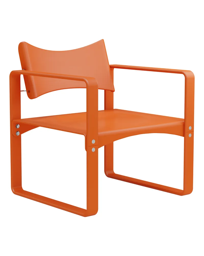 Verpan Sessel Series 270 F - Orange - Lackiertes Birkenfurnier - Designer Verner Panton 