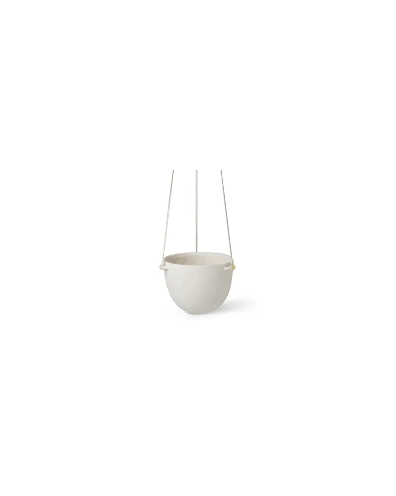 ferm LIVING Blumentopf zum Aufhängen Speckle - Weiß - Sandstein - Designer Trine Andersen 