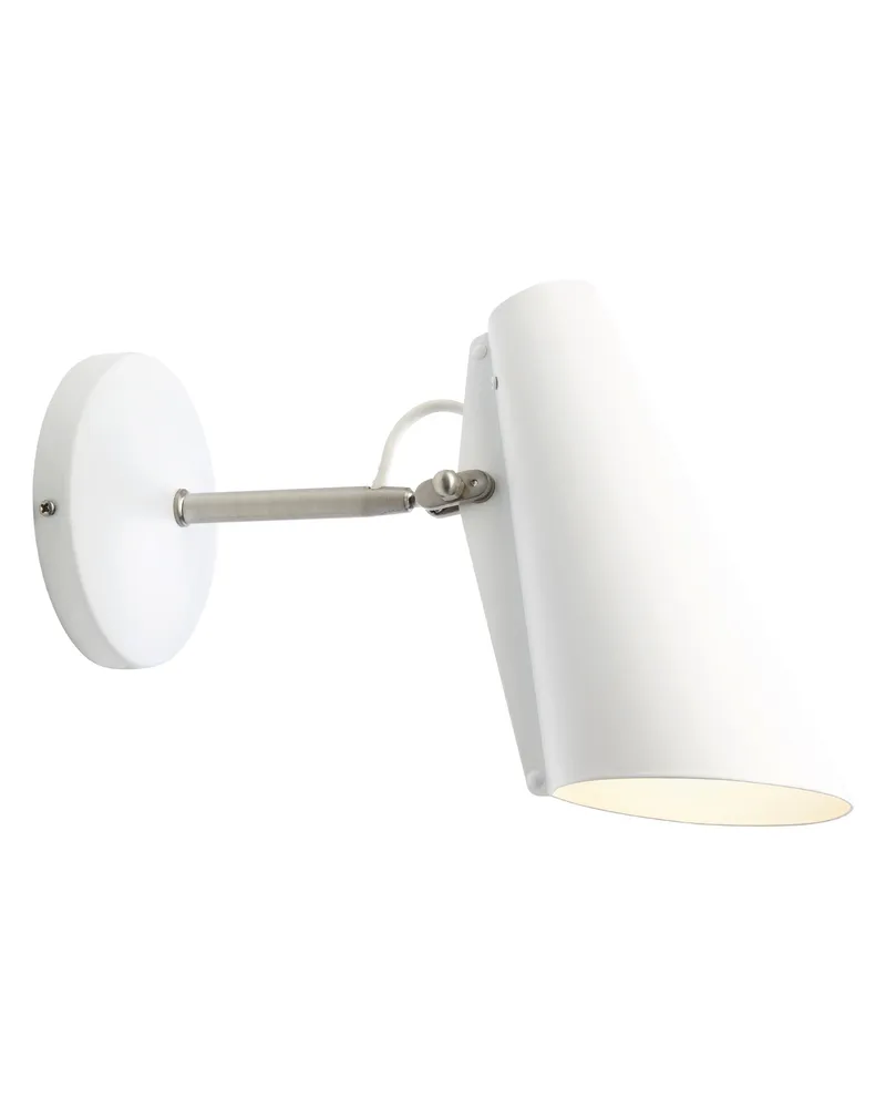 Northern Wandleuchte mit Stromkabel Birdy - Weiß - bemaltes Aluminium - Designer Birger Dahl 