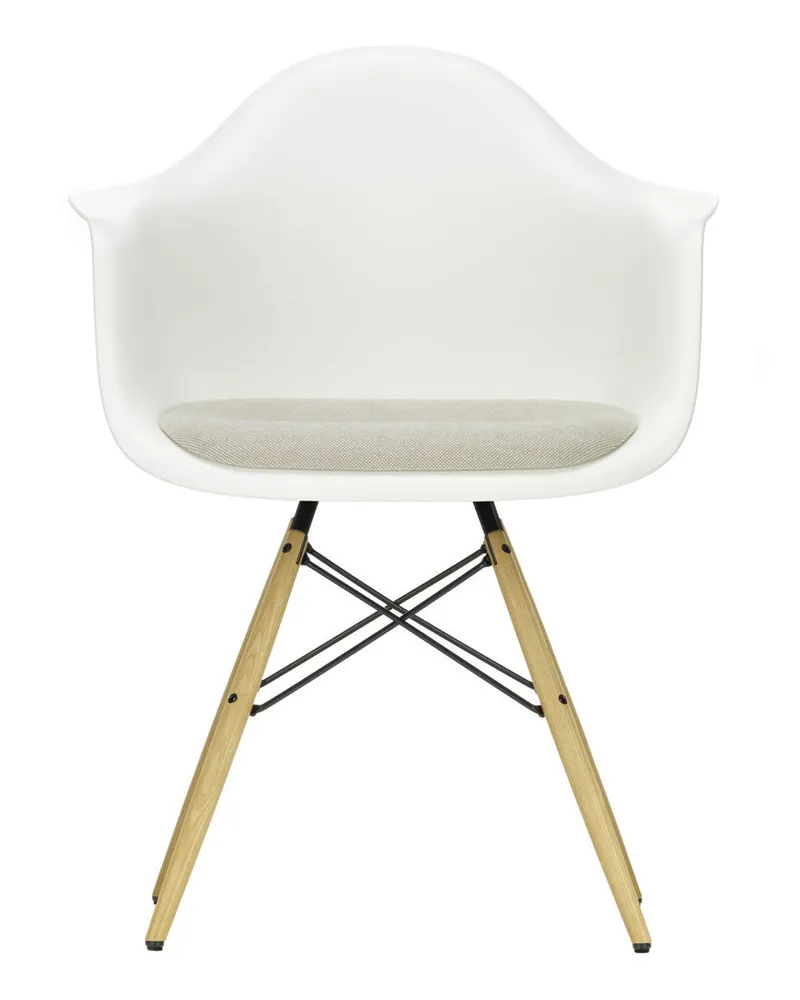 Vitra Sessel Eames Plastic Armchair - Weiß - Polyurethan-Schaum - Designer Charles & Ray Eames 