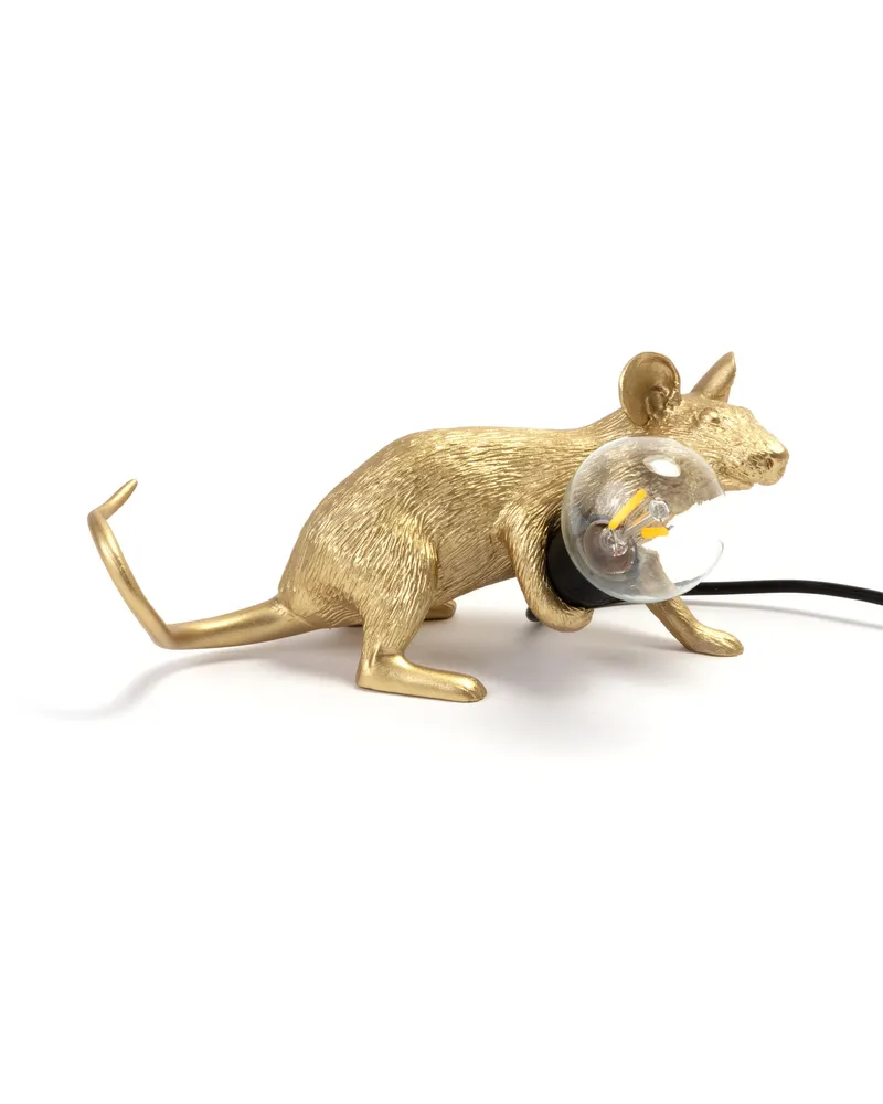 Seletti Tischleuchte Animaux - Gold - Harz - Designer Marcantonio 