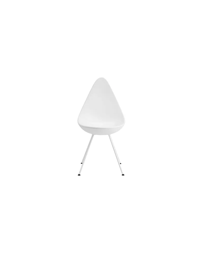 Fritz Hansen Stuhl Drop - Weiß - ABS-Kunststoff - Designer Arne Jacobsen 
