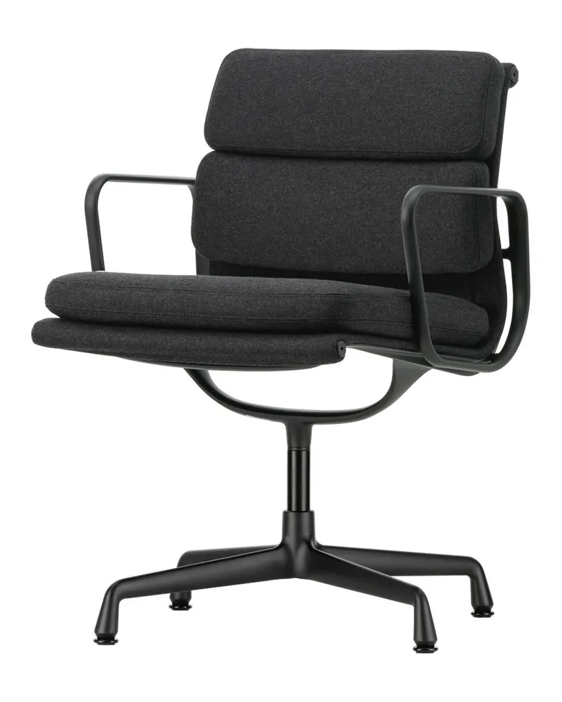 Vitra Gepolsterter Sessel Soft Pad - Weiß - Rindsleder - Designer Charles & Ray Eames 