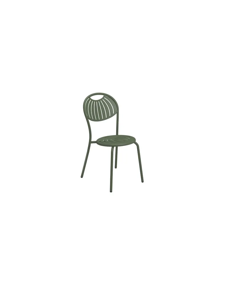 EMU Stapelbarer Stuhl Coupole - Grün - gefirnister Stahl - Designer Emu Studio 