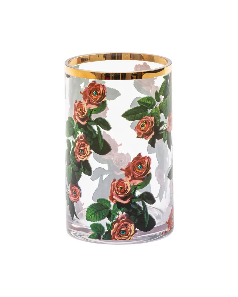 Seletti Vase Toilet Paper - Bunt - Echtgold - Designer Maurizio Cattelan 