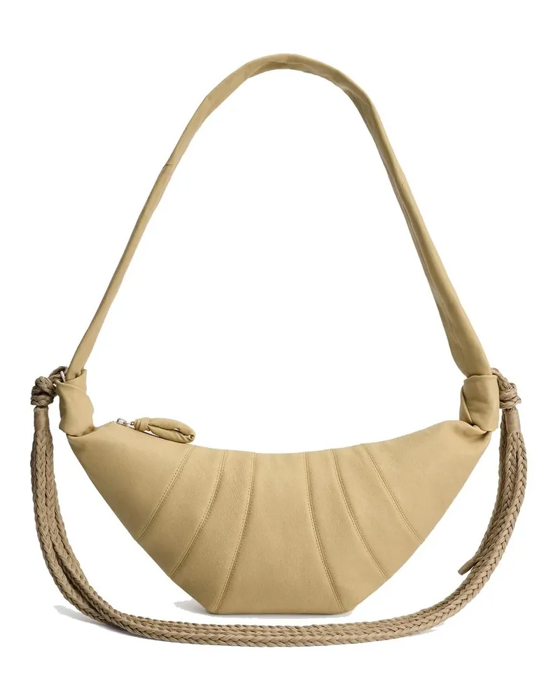 Christophe Lemaire Braid Medium Croissant Bag Beige