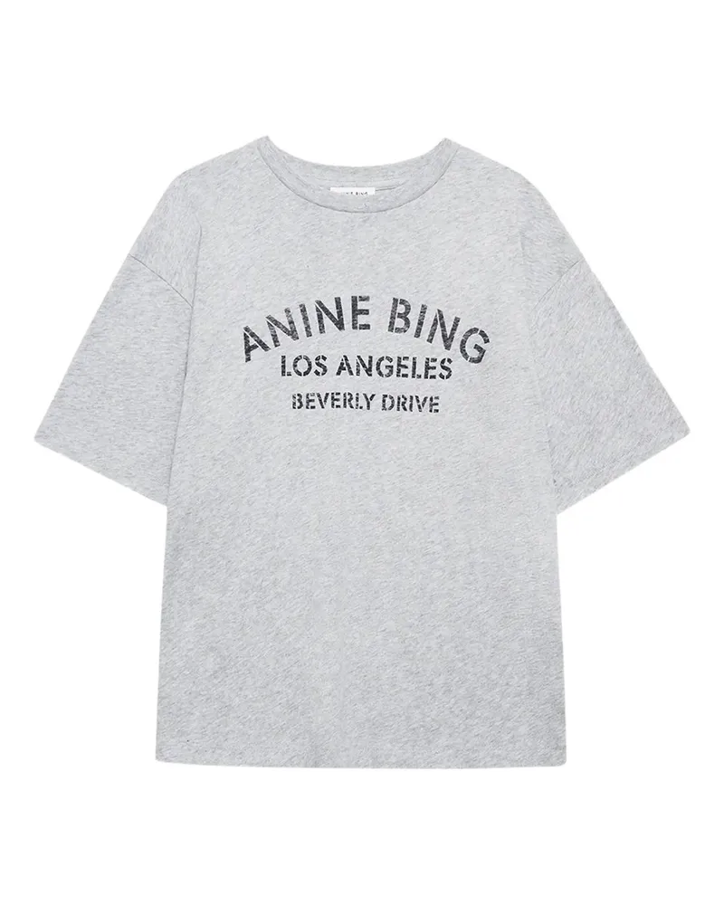Anine Bing Cohen Tee Los Angeles Stencil - Medium Heather Grey Grau
