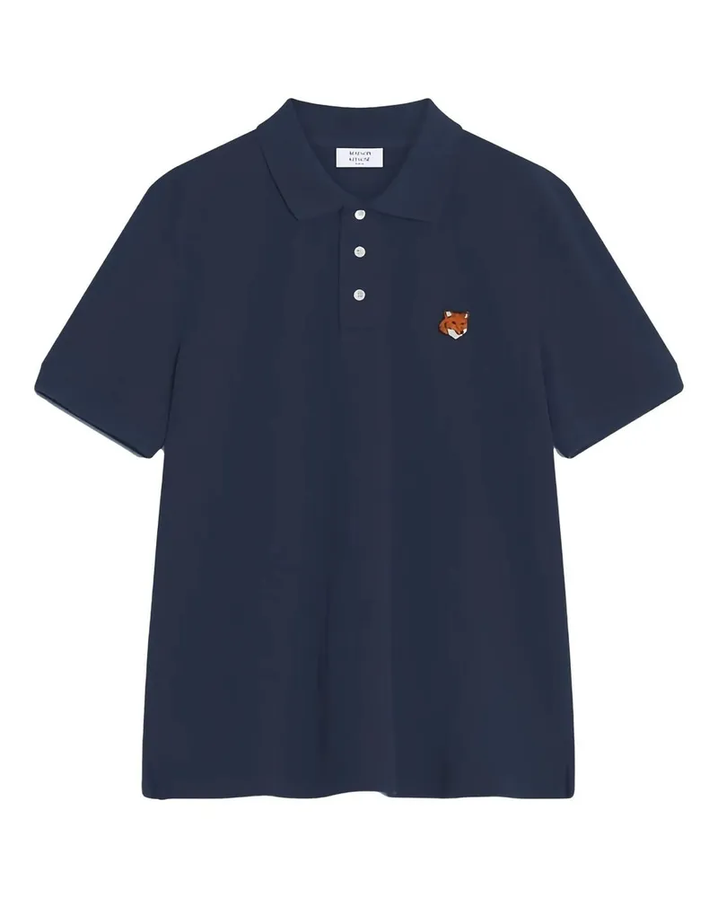 Kitsuné Fox Head Regular Polo Blau
