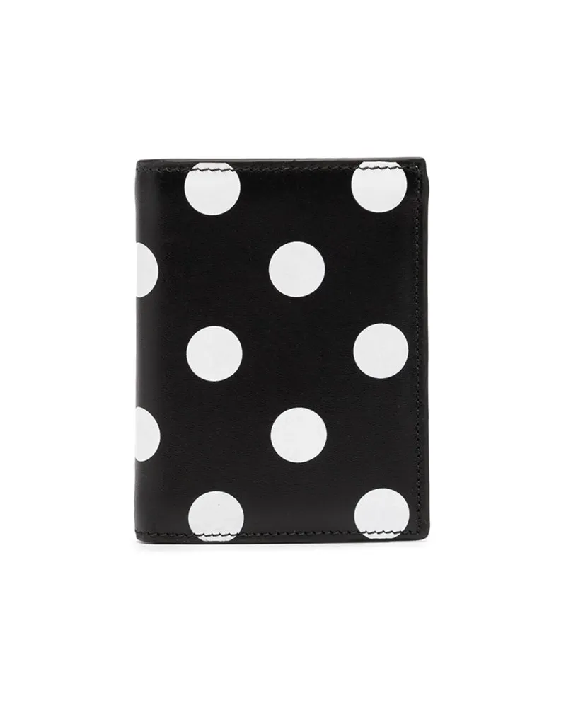 Comme des Garçons Wallet / Pola Dot Printed Schwarz
