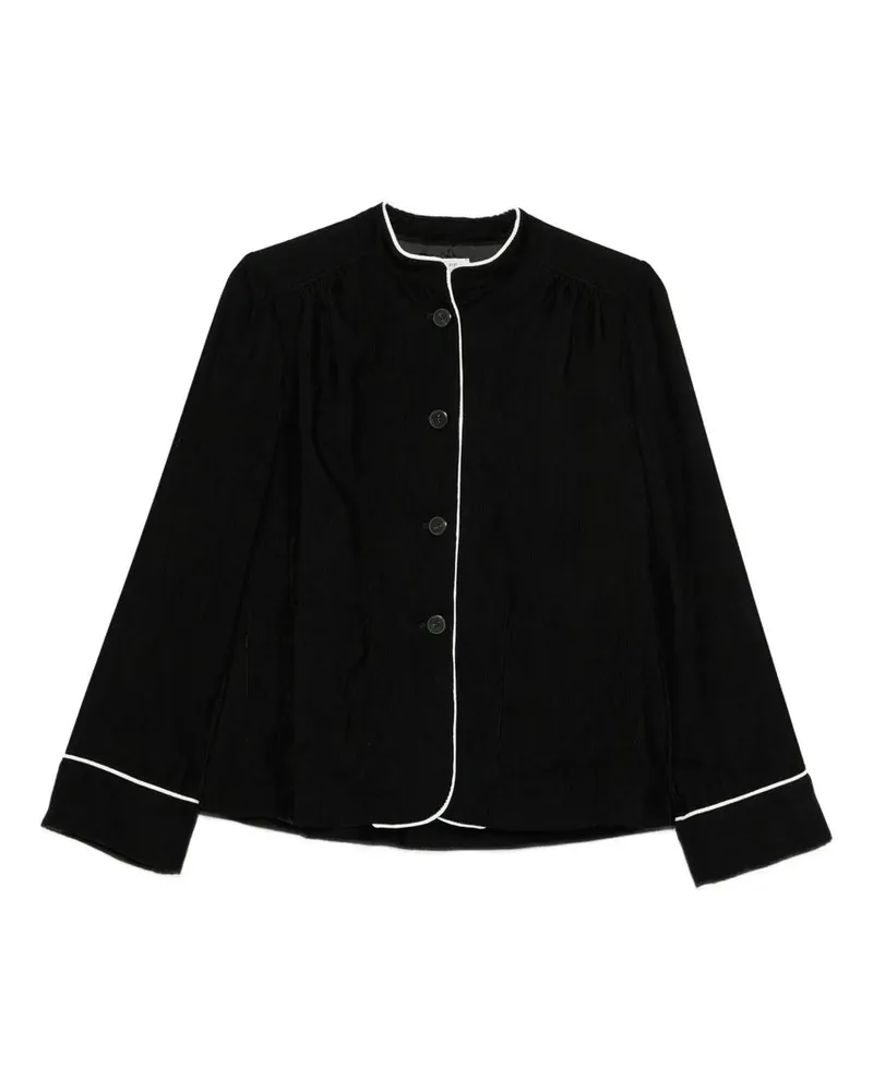 forte_forte Giacca Tang Velluto Fluido Chic Duemilarighe Schwarz