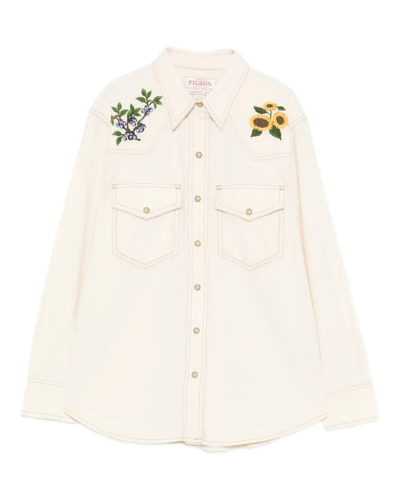 Filson W`s Embroidered Western Shirt Weiß