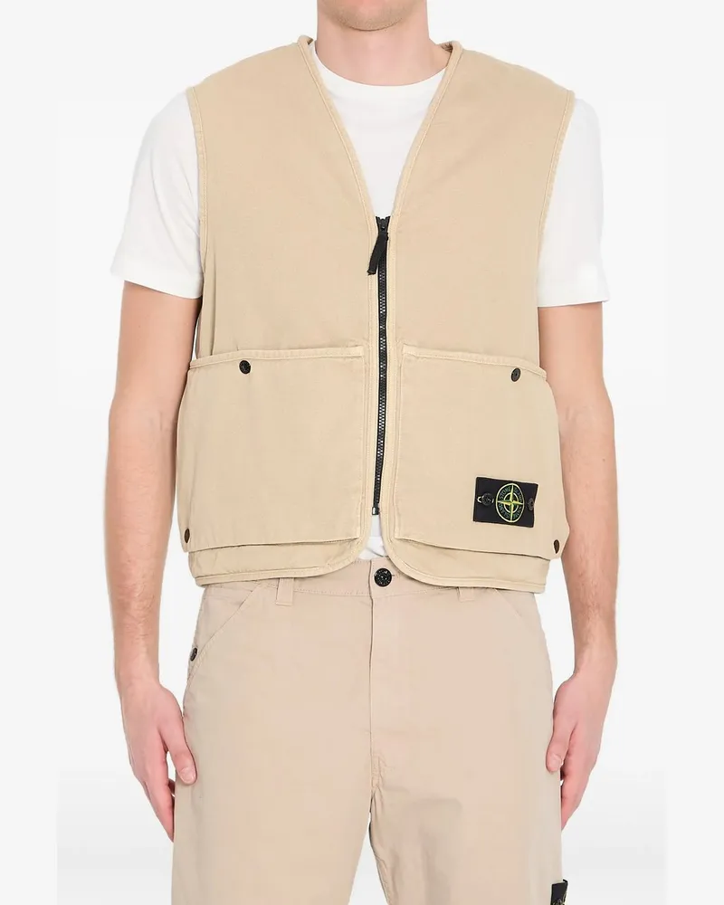 Stone Island Felpa Giubbotto Beige