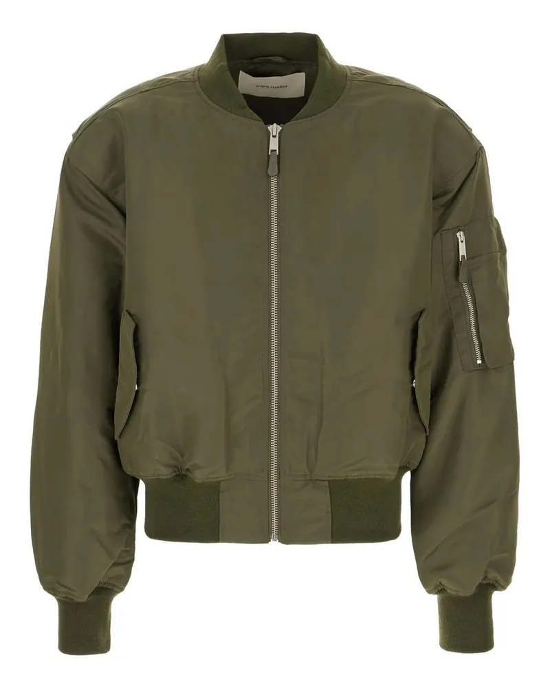 Entire Studios Cropped Broad Bomber Khaki Grün