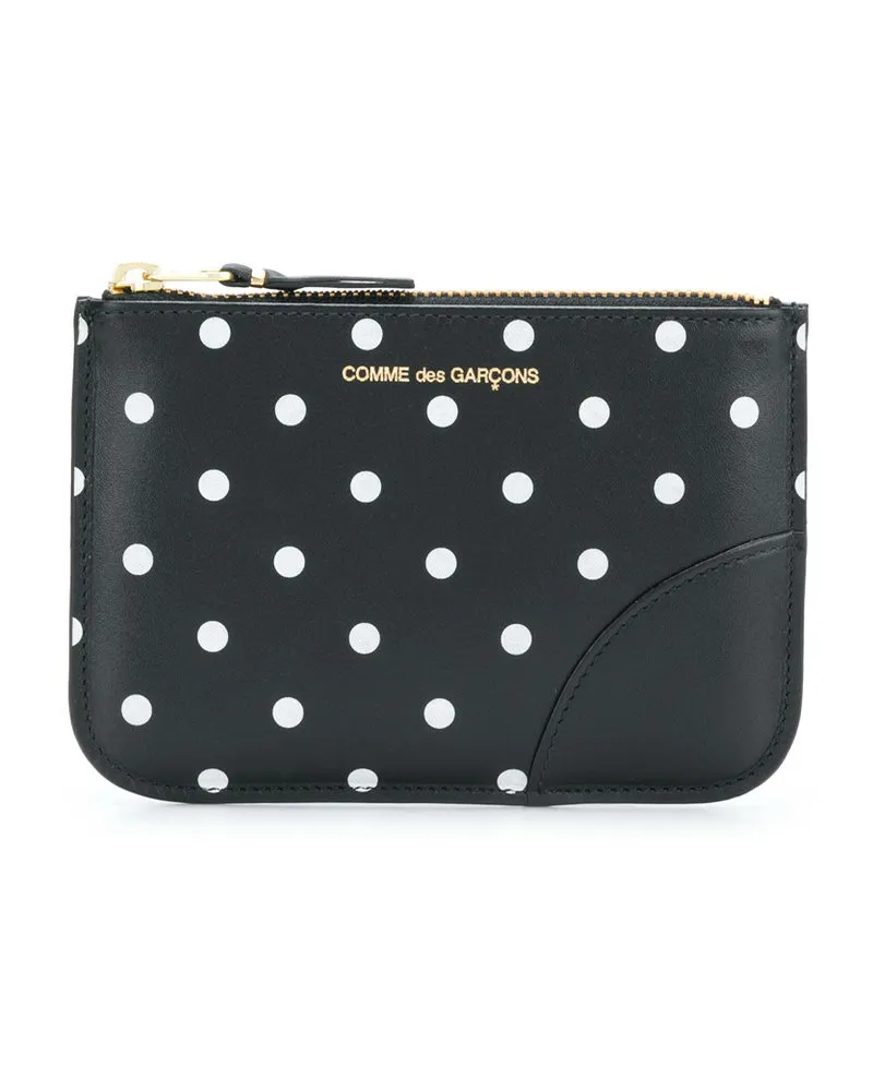 Comme des Garçons Classic Leather Zip Pouch Pois Sa8100pd Schwarz