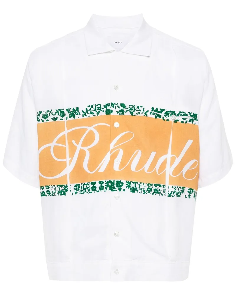 RHUDE Leinen Cuban Shirt Rhps24sr10023060 Beige