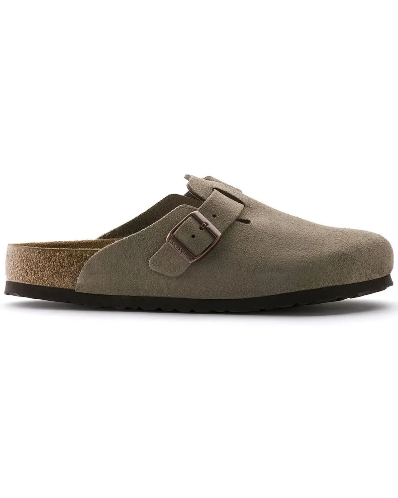 Birkenstock Boston Taupe, Suede Leather Grau