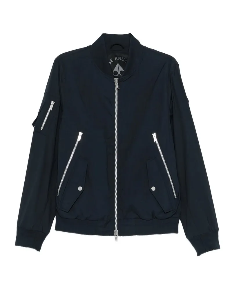 Moose Knuckles Courville Bomber Crinkle Blau