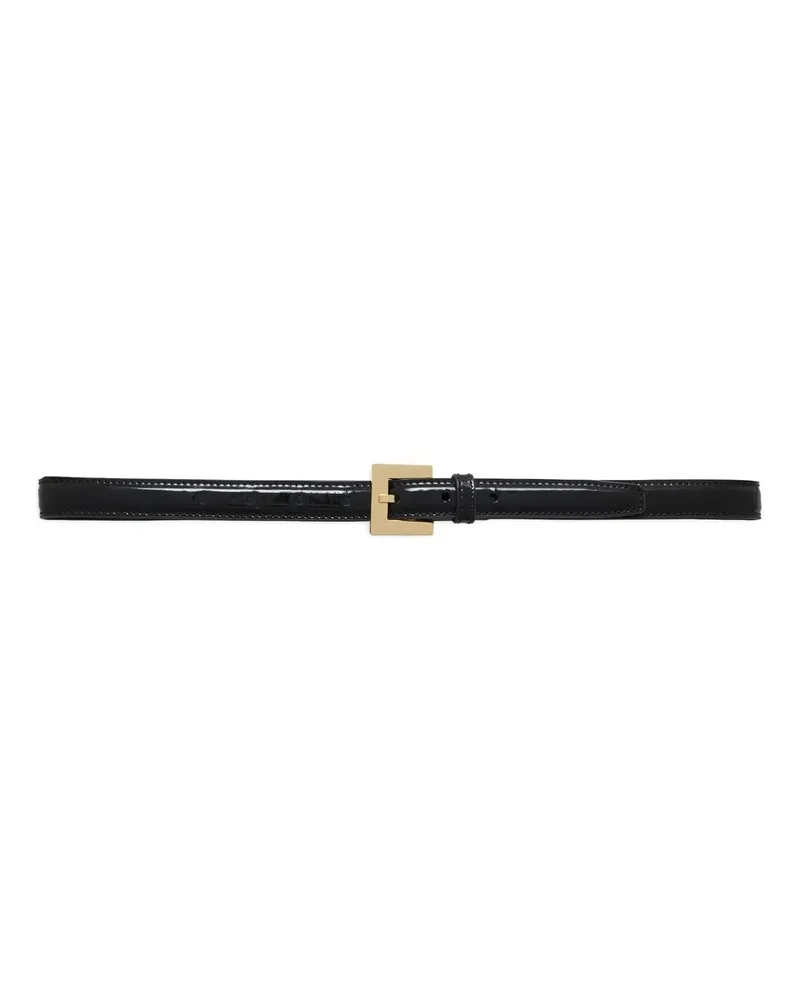 Anine Bing Nicola Belt - Black Patent Schwarz