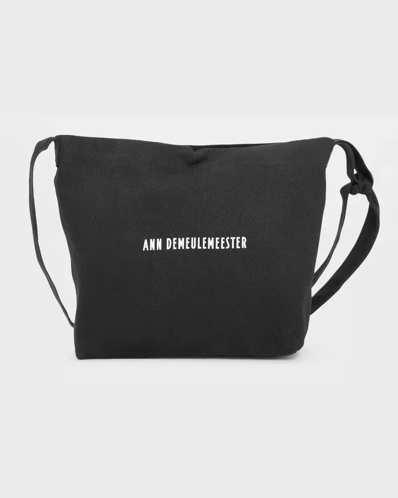 Ann Demeulemeester ad Small Shoulder Bag With Adjustable Strap Schwarz