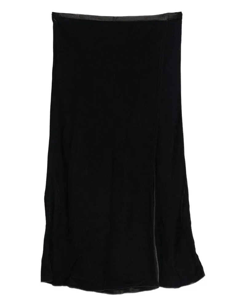 forte_forte Fluid Chic Velvet Sarong Skirt Blau