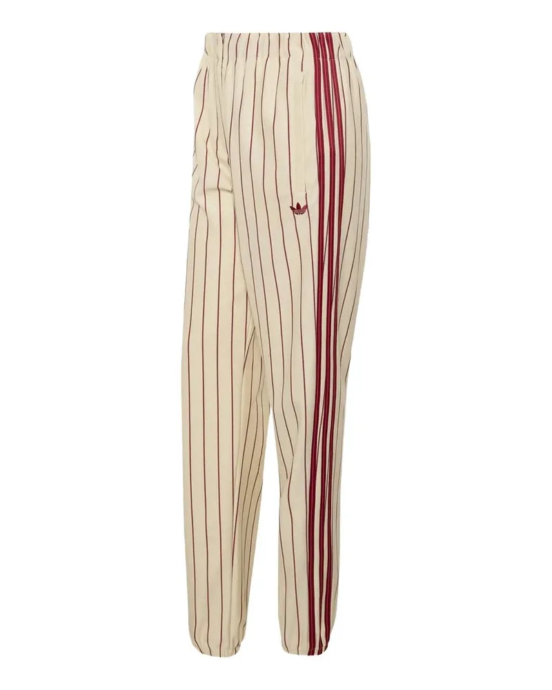 adidas Pinstripe Track Pants Beige