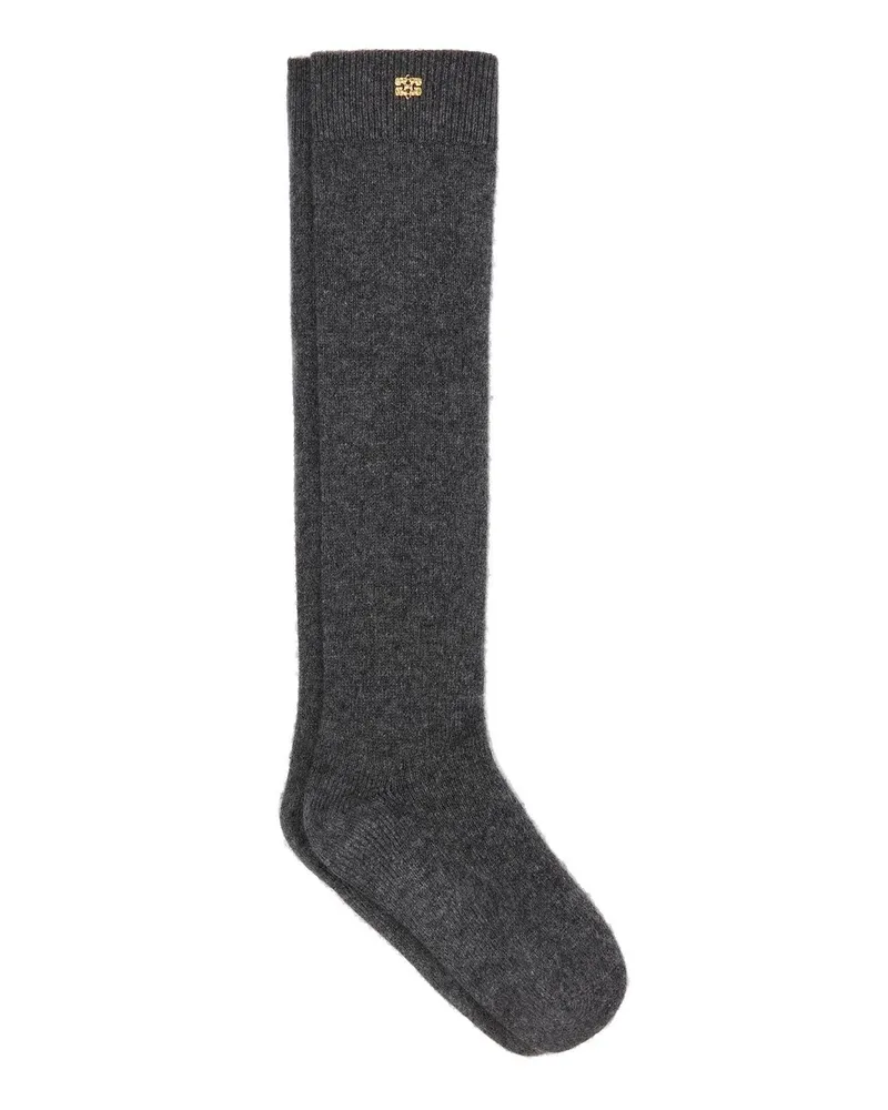Ganni Wool Yak Mix High Socks Mehrfarbig