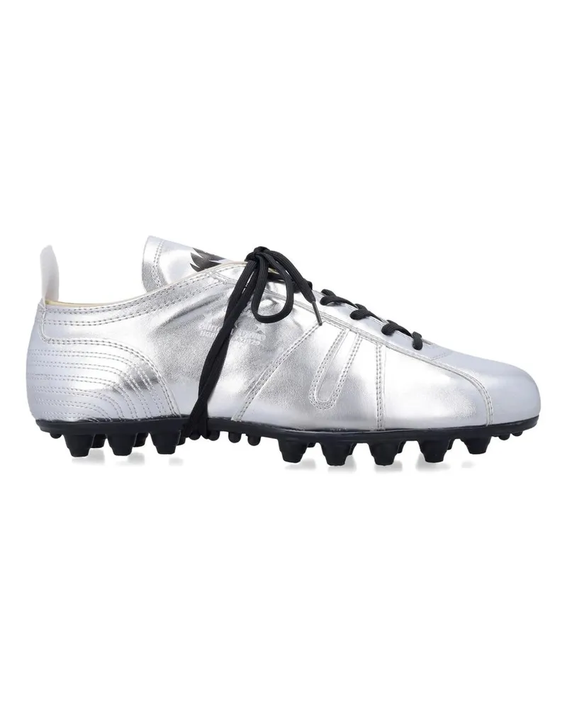 Pantofola d´Oro 540 Suola Calcio Nera Vitello Silber