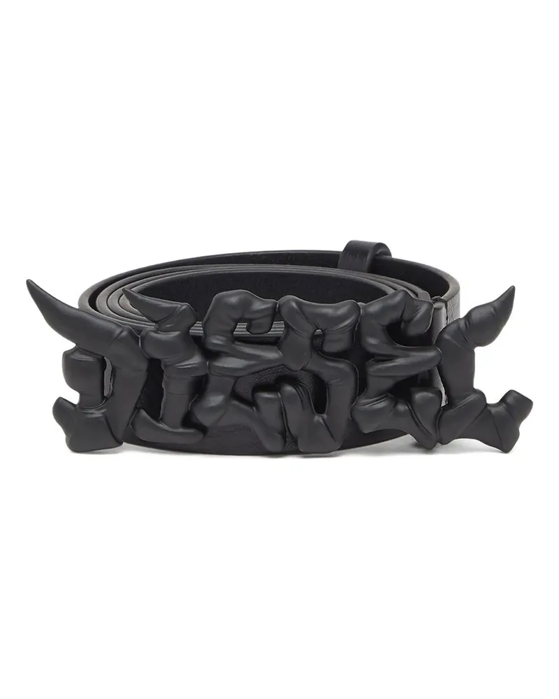 Diesel Logo B-graffiti Belt Schwarz