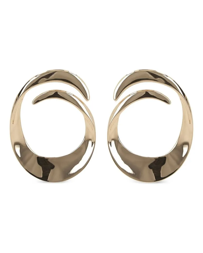 Self-Portrait Gold Swirl Earrings Ss25605egd Gold