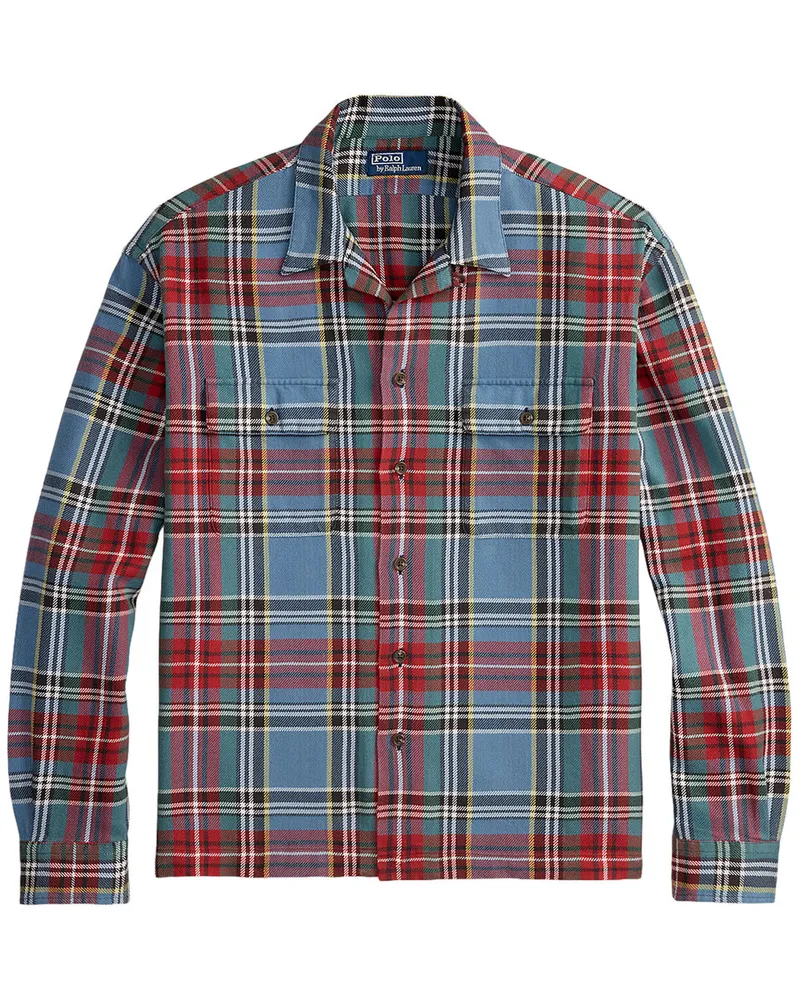 Ralph Lauren Classic Fit Plaid Flannel Camp Shirt 710b24184001 Mehrfarbig