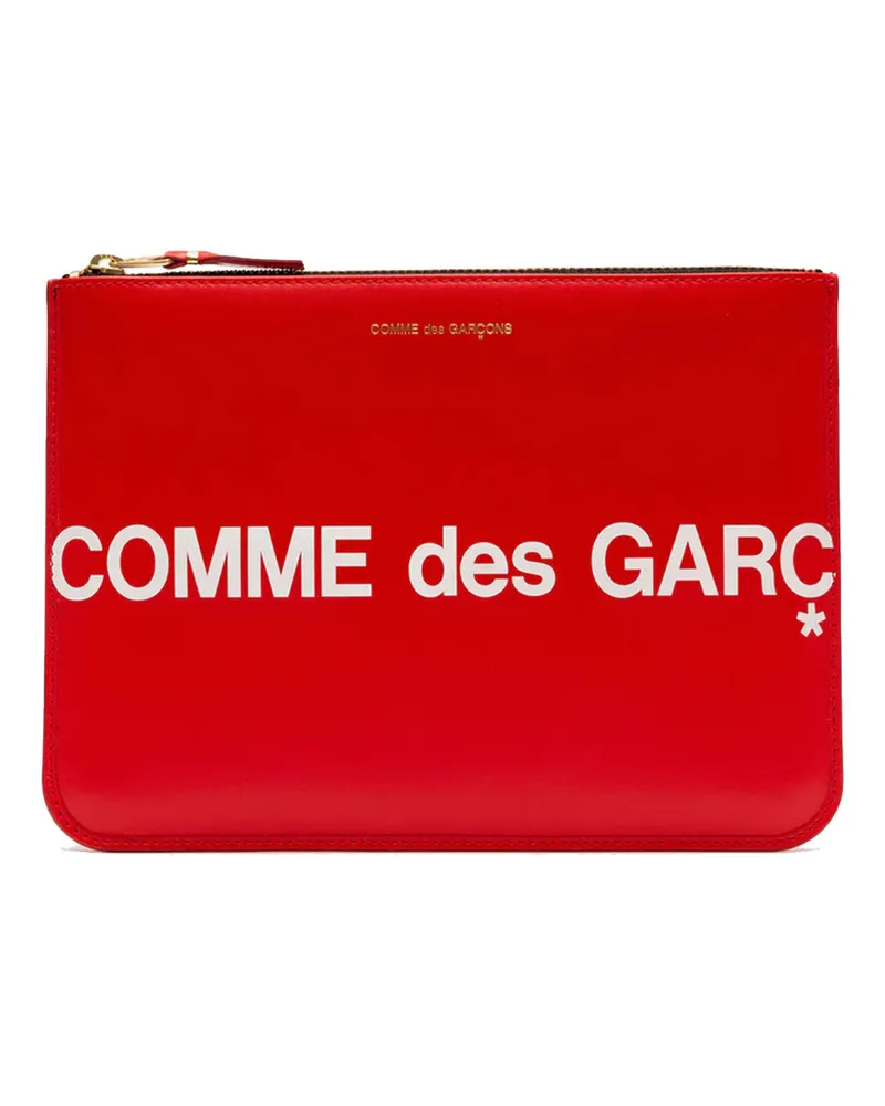 Comme des Garçons Große Logo-Brieftasche Rot