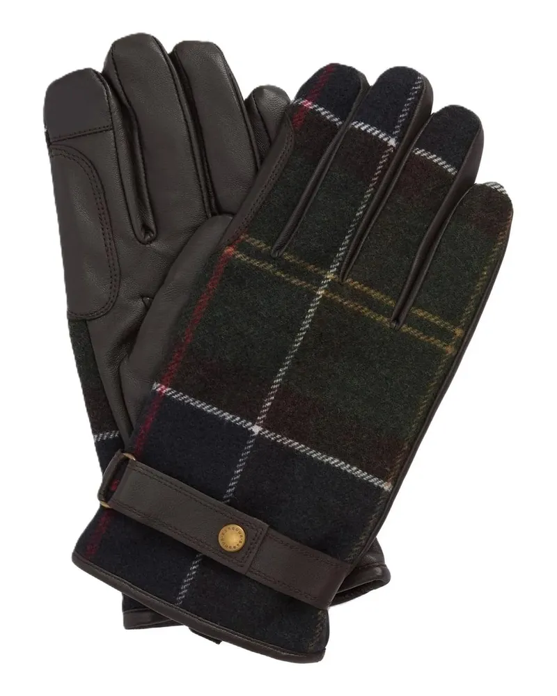 Barbour Newbrough Tartan Gloves Braun