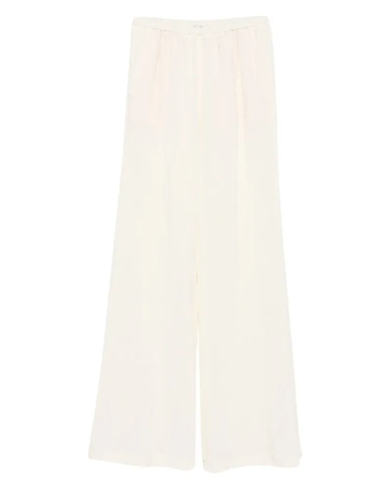 forte_forte Fluid Velvet Essential Pants Weiß