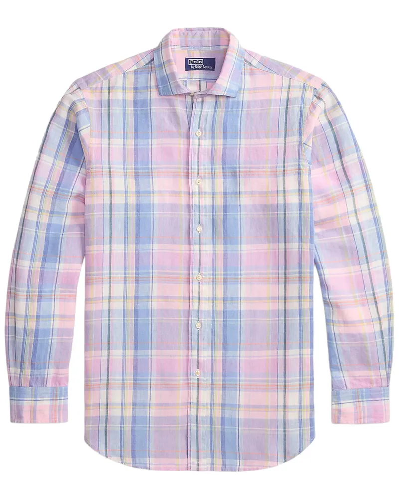 Ralph Lauren Classic Fit Plaid Slub Linen Shirt 710b14315001 Mehrfarbig