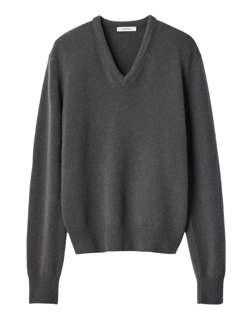 Christophe Lemaire V-neck Sweater Po0044.lk1062 Grau