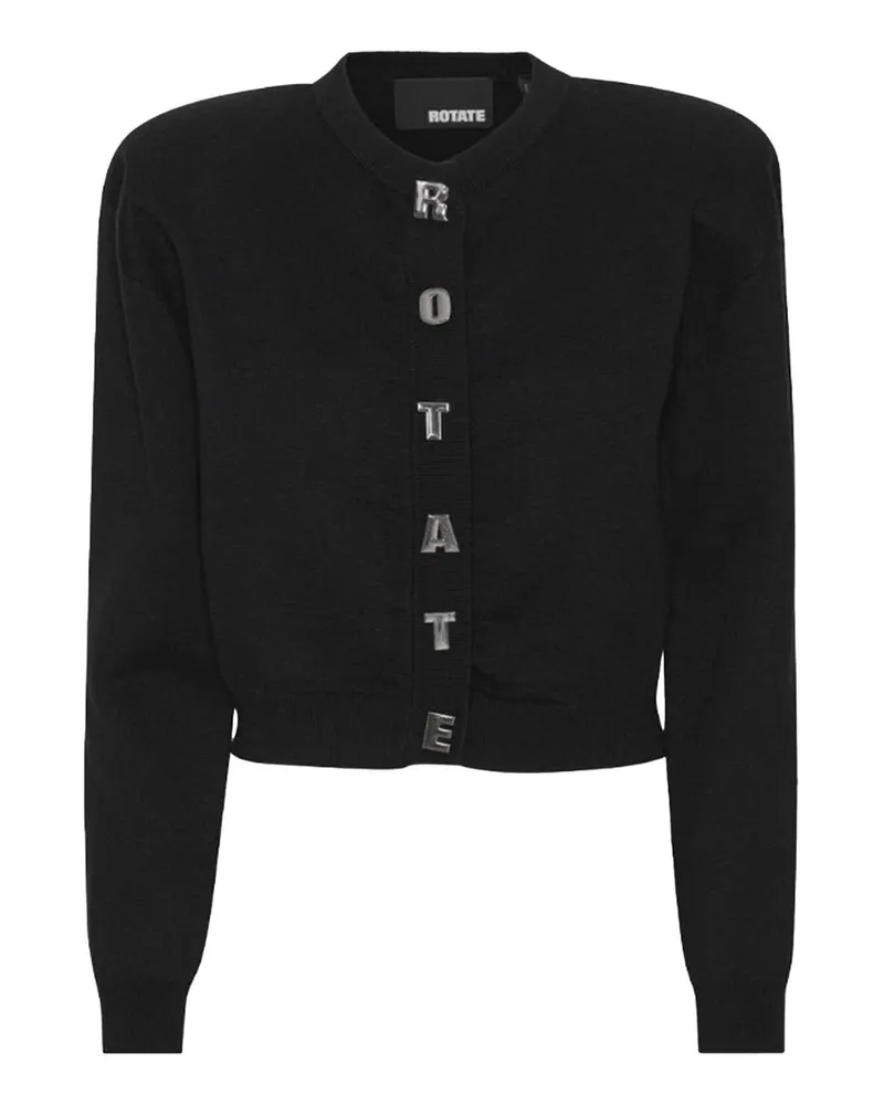 ROTATE Birger Christensen Firm Knit Cardigan Schwarz