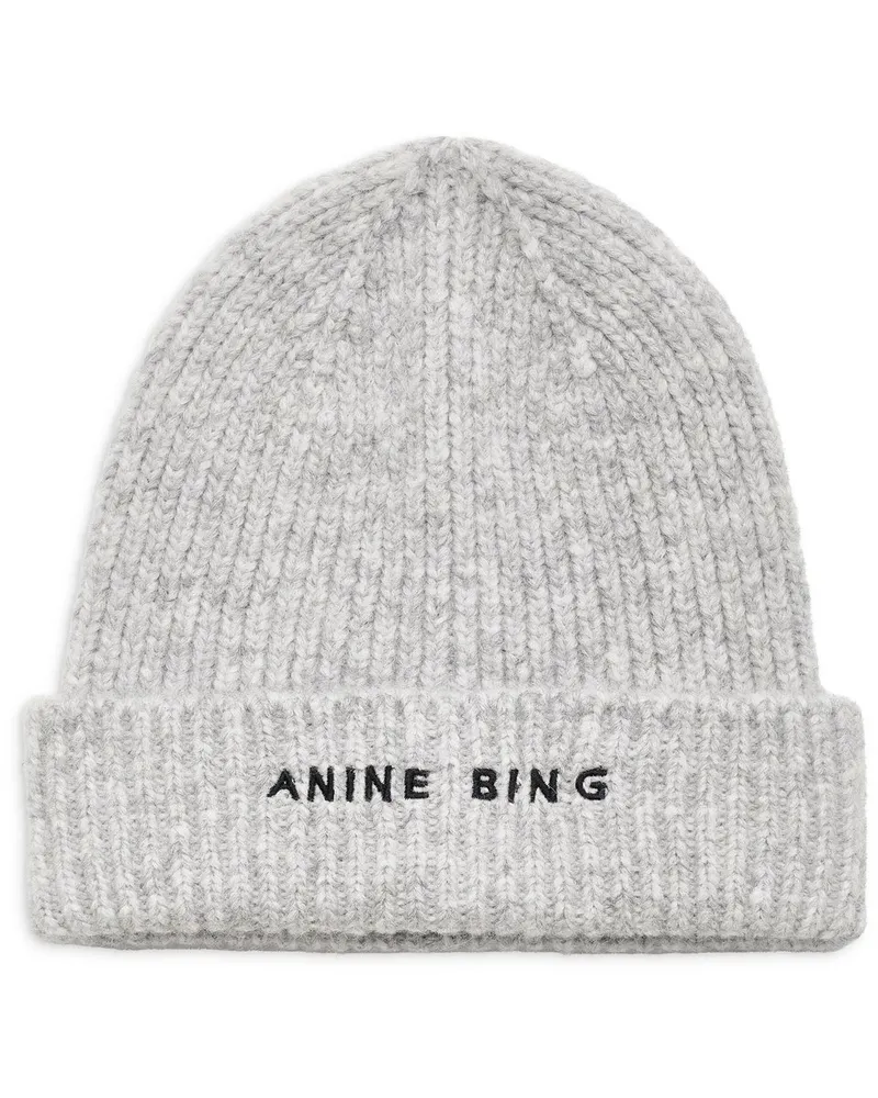 Anine Bing Elia Beanie - Light Heather Grey Grau