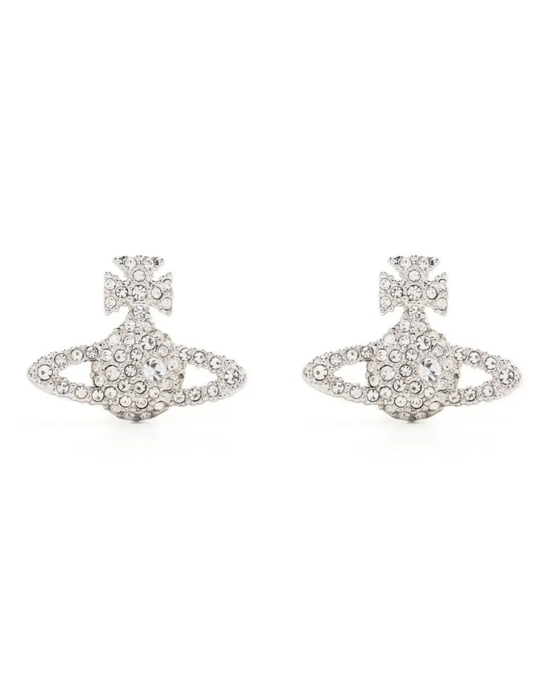Vivienne Westwood Grace Bas Relief Stud Earrings Silber