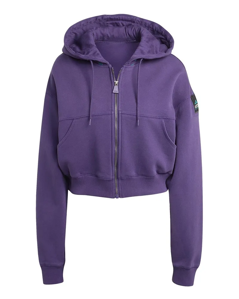 adidas Cropped Hoodie Violett