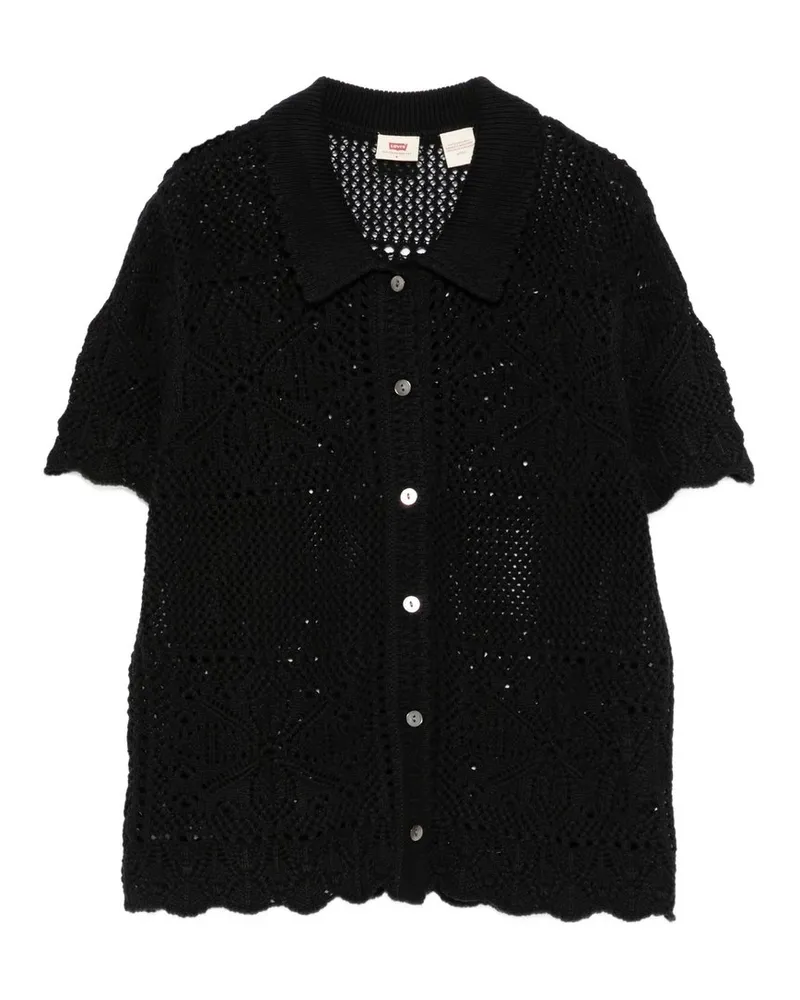 Levi's Susanna Floral Crochet Shirt Anthracite Grau