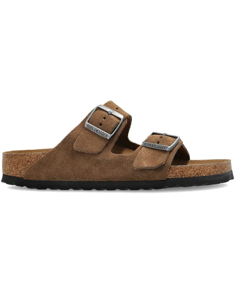 Birkenstock Arizona Sfb Dark Tea, Suede Leather Braun