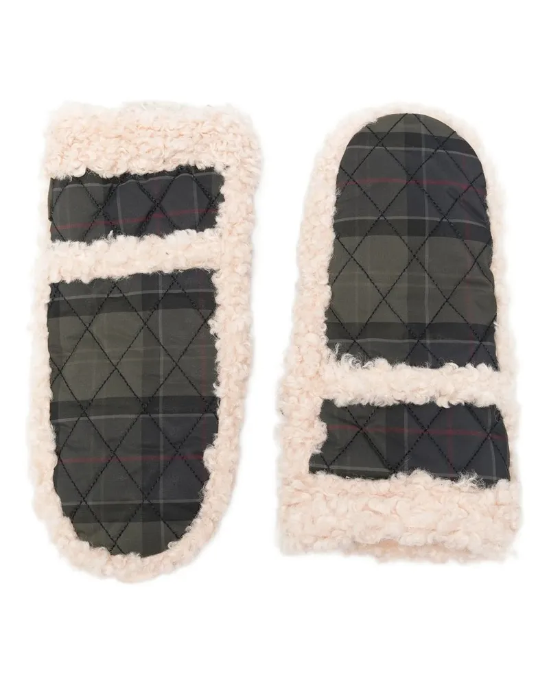 Barbour Marnie Tartan Waterproof Mitts Braun