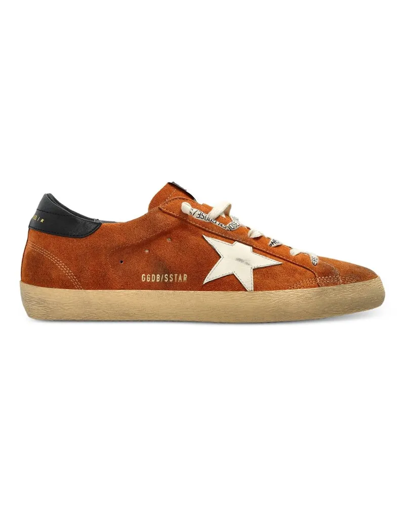 Golden Goose Super Star Suede Upper Toe And Tongue Leather Star Nappa Heel Braun