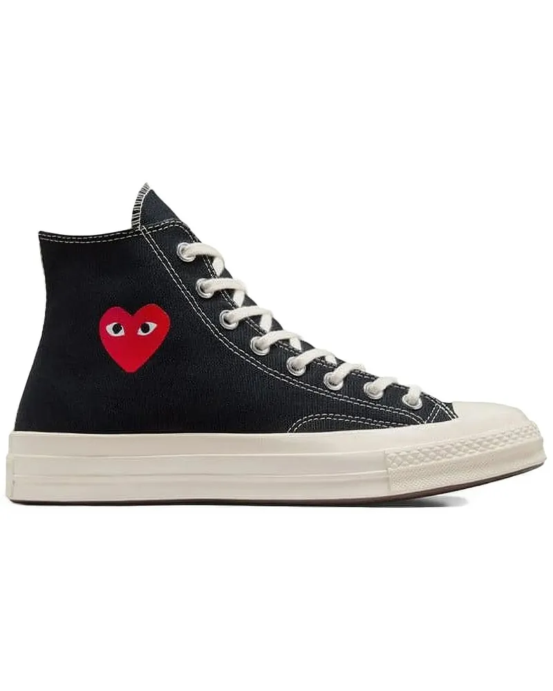 Comme des Garçons Ct70 hi Top Small Red Heart Schwarz