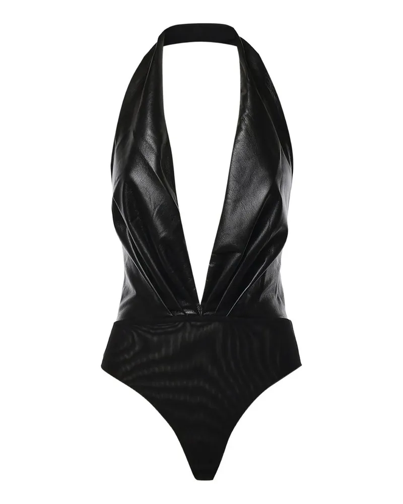 ANDAMANE Zendaya Bodysuit - Sleeveless Deep v Neck Bodysuit Schwarz