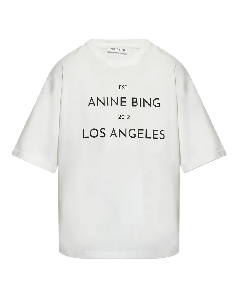 Anine Bing Rudy Tee  - Ivory Weiß
