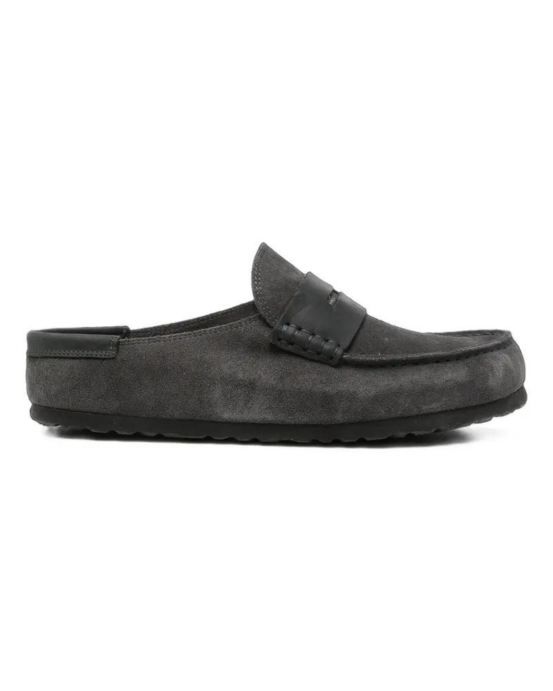 Birkenstock Naples Wrapped Charcoal, Suede Leather/oiled Lea Grau