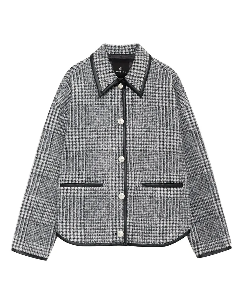 Anine Bing Camden Jacket - Black And Grey Check Mehrfarbig