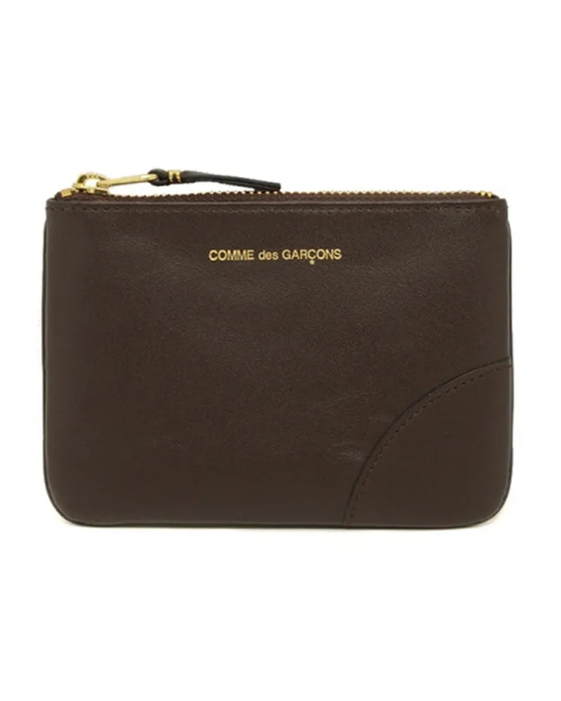 Comme des Garçons Classic Leather Zip Pouch Sa8100 Braun