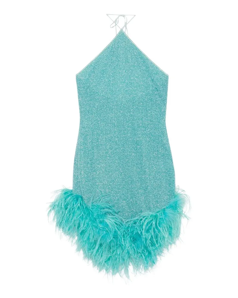 Oséree Lumiere Plumage Necklace Dress Grün